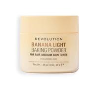 Revolution Loose Baking Powder - Polvo suelto fijador de maquillaje, acabado luminoso, controla brillos y exceso de grasa, vegano y libre de crueldad, 30 g, Banana Light