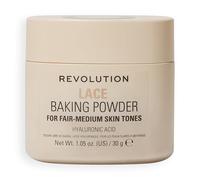 Revolution Loose Baking Powder - Polvo suelto fijador de maquillaje, acabado luminoso, controla brillos y exceso de grasa, vegano y libre de crueldad, 30 g, Lace