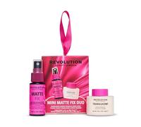 Revolution Mini Matte Fix Duo, polvos baking & spray fijador | 2 Mini Matte imprescindibles, baking powder & spray fijador, Vegano y Libre de Crueldad