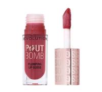 Revolution Pout Bomb Plumping Lip Gloss, Wild Mauve Warm-Toned Pink | Cobertura Modulable, Alto Brillo para un Acabado Hidratante y Voluminizador, Vegano y Libre de Crueldad, 4,5ml