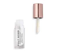 Revolution Pout Bomb Plumping Lip Gloss, Glaze Clear | Construible, alto brillo para hidratar, acabado relleno, color construible, vegano y libre de crueldad, 4.44 ml