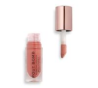 Revolution Pout Bomb Plumping Lip Gloss, Kiss Nude | Construible, alto brillo para hidratar, acabado relleno, color construible, vegano y libre de crueldad, 4.44 ml