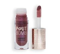 Revolution, Pout Bomb Shimmer Gloss, Brillo Labial con Efecto Mojado y Destellos, con Ácido Hialurónico y Aroma a Vainilla Dulce, Berry Lustre