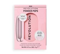 Revolution Powder Pops, Polvo Compacto que Suaviza la Piel y Controla el Brillo, con Acai y Ácido Hialurónico, Incluye Estuche y Pop Grip, Vegano, Rose, 5 g
