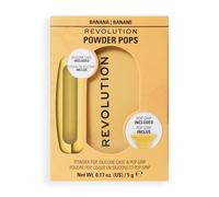 Revolution Powder Pops, Polvo Compacto que Suaviza la Piel y Controla el Brillo, con Acai y Ácido Hialurónico, Incluye Estuche y Pop Socket, Vegano, Yellow, 5 g