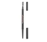 Revolution Precise Brow Pencil, Medium Brown, 0.05 g | Lápiz de Cejas de Doble Punta con Cepillo para Cejas Definidas y Precisas