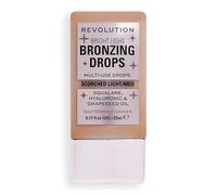 Revolution Pro, Gotas Bronceadoras Bright Light con Ácido Hialurónico, Acabado Besado por el Sol, Bronce Scorched, 23ml