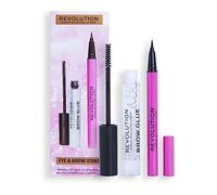 Revolution Set de Regalo Eye & Brow Icons, Brow Glue y Eyeliner Líquido Incluidos