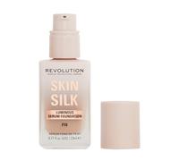 Revolution Skin Silk Serum Foundation, F10N Tonos de Piel Medios | Cobertura Modulable, con Ácido Hialurónico Hidratante para un Acabado Natural, Vegano y Libre de Crueldad, 23ml