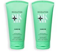 Revolution SKin, Clearly Me Clarifying Cleansing Gel, Gel Limpiador Purificante para Piel con Imperfecciones y Grasa, Vegano y Libre de Crueldad, 150ml (Paquete de 2)