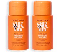 Revolution SKin, Glyco Glow Brightening Toner, Tónico Facial Iluminador con Ácido Glicólico, Para un Cutis Radiante, Vegano y Libre de Crueldad, 150ml (Paquete de 2)