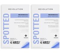 Revolution Skin, Microneedle Hydrocolloid Spot Patches, Reduces Appearance of Blemishes, Contains Hyaluronic & Salicylic Acid, 9 Patches (Paquete de 2)