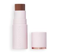 Revolution Skin Silk Bronzer Stick, Tan Carmel | Color Modulable para Mejillas, Ojos y Labios, Fórmula Crema a Polvo, Vegano y Libre de Crueldad, 4,5g