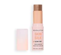 Revolution Skin Silk Glow Tint Barra de Base Ligera - Piel Radiante, Disimula Imperfecciones y Suaviza Líneas Finas, Tono Dark Neutral Warm, 8g