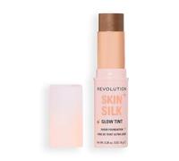 Revolution Skin Silk Glow Tint Barra de Base Ligera - Piel Radiante, Disimula Imperfecciones y Suaviza Líneas Finas, Tono Dark Neutral Cool, 8g