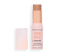 Revolution Skin Silk Glow Tint Barra de Base Ligera - Piel Radiante, Disimula Imperfecciones y Suaviza Líneas Finas, Tono Medium Tan Neutral, 8g