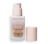 Revolution Skin Silk Serum Foundation, F12C Tonos de Piel Bronceados | Cobertura Modulable, con Ácido Hialurónico Hidratante para un Acabado Natural, Vegano y Libre de Crueldad, 23ml