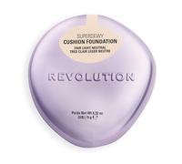 Revolution Superdewy Cushion Foundation, Claro Neutro | Cobertura Modulable, Hidratante para Piel Madura, Acabado Radiante con Péptidos, Vegano y Libre de Crueldad, 9g