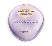 Revolution Superdewy Cushion Foundation, Muy Claro Neutro Cálido | Cobertura Modulable, Hidratante para Piel Madura, Acabado Radiante con Péptidos, Vegano y Libre de Crueldad, 9g
