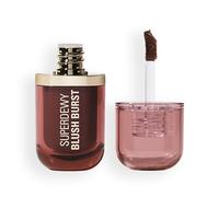 Revolution Superdewy Liquid Blush Burst, Caramel Cooler Bronze | Color Modulable para las Mejillas, Fórmula Sérum con Péptidos y Ácido Hialurónico, Vegano y Libre de Crueldad, 4g