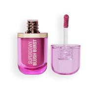 Revolution Superdewy Liquid Blush Burst - Rubor líquido de cobertura buildable para mejillas, fórmula sérum con péptidos y ácido hialurónico, vegano - Bubblegum Burst Pink - 4,2 ml