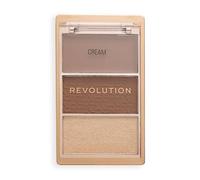 Revolution The Bronze Icon, paleta de bronceador altamente pigmentada con ácido hialurónico para una piel hidratada y luminosa, Golden Medium, 10g