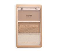 Revolution The Bronze Icon, paleta de bronceador altamente pigmentada con ácido hialurónico para una piel hidratada y luminosa, Divine Fair, 10g