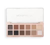 Revolution The Master Icon Matte Nudes Palette - Paleta de 12 sombras Nude mate de alta pigmentación, vegana y libre de crueldad