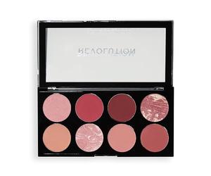 Revolution, Ultra Blush Palette, Paleta de Colorete con 8 Tonos Mate y Brillantes, Fórmula en Polvo Fácil de Mezclar, Vegano y Libre de Crueldad, Sunset Burst, 1.6g