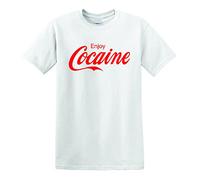 Revolutionary Tees Enjoy Cocaína Cocaína Coca Cola Drugs Pablo Escobar Cartel Heavy Algodón Camiseta