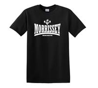 Revolutionary Tees Morrissey The Smiths Manchester Daffodils Icon - Camiseta de algodón pesado, Negro, L