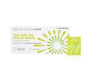 Revolutioneyes Toallitas Para Párpados De Árbol De Té - 30 Toallitas Limpiadoras Para Párpados De Un Solo Uso Que Contienen Aceite De Árbol De Té Para Ojos Secos, MGD Y Blefaritis - Biodegradables