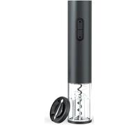 RevolutionLine - Sacacorchos Eléctrico Inalámbrico | Abrebotellas Eléctrico de Botellas de Vino y Cortador de Papel Aluminio | Funciona con 4 pilas AA | Corchos sintéticos y de madera | Color negro