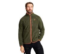 RevolutionRace Canyon Full-Zip Pile Fleece para Hombre, Chaqueta de Forro Polar para Exteriores, Forest Night/Rusty Orange, M