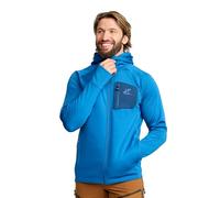 RevolutionRace Evolution Stretch Fleece Hoodie para Hombre, Sudadera con Capucha y Cremallera para Senderismo y Actividades al Aire Libre, Classic Blue, L
