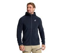 RevolutionRace Hiker Fleece Hoodie para Hombre, Sudadera con capucha de forro polar ligera y elástica, Deep Navy, XL