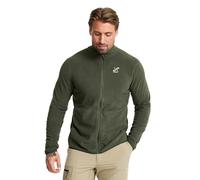 RevolutionRace Hiker Full-Zip Fleece para Hombre, Forro polar ligero y elástico cremallera completa para Senderismo y Actividades al Aire Libre, Kambaba Green, XL