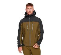 RevolutionRace Silence Proshell 3L Jacket para Hombre, Chaqueta Impermeable Al Aire Libre, Dark Olive/Moonless Night 3.0, M