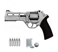 Revólver Chiappa Rhino 50 DS (Nickel) | Pistola de balines (Bolas bb's de Acero y perdigones) y CO2 semiautomática Calibre 4.5mm