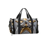 Revolver Sheriff Badge - Bolsa de lona deportiva con compartimento para zapatos, ligera, para gimnasio, fin de semana para hombres y mujeres, bolsa de viaje impermeable con bolsillo húmedo