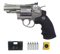 Revólver WG 708S 2,5" Silver | Pack Pistola de Airsoft (balides de PVC). Arma de Aire comprimido CO2 Calibre 6mm