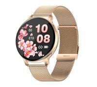 Revono - Reloj inteligente para mujer S53 Gold, pantalla de 1,39 pulgadas, resolución de panel de 360 x 360, reloj inteligente compatible con Android a partir de 5.0 e iOS a partir de 10.0, rastreador