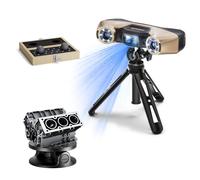 Revopoint MetroY Ultra Escáner 3D, Láser Azul 0,01 mm, GD&T y Análisis Desviaciones, Certificado PTB, 90 FPS, Wi-Fi 6, Escaneo Exterior/Color, Impresión 3D, Placa Bola Fibra Carbono (Solo Win 10/11)