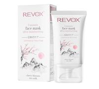 REVOX B77 - Japanese Routine 3 Minute Face Mask Ultra Moisturizing, 30 ml, Mascarilla Facial Hidratante Intensiva, Con Algas Wakame, Arcilla Rosa y Flor de Cerezo, Nutre, Suaviza y Revitaliza la Piel