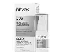 REVOX B77 - Just Rose Water Avocado Oil Eye Care Fluid, 30 ml, Fluido Contorno de Ojos, Elimina las Ojeras, Hidrata en Profundidad, Reduce Arrugas y Bolsas, Calma la Piel, Mejora la Elasticidad