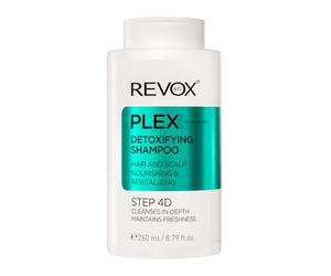 REVOX B77 - Plex Detoxifying Shampoo Paso 4D, 260 ml, Champú Detox con Carbón, Fortalece y Purifica el Cabello, Elimina Suciedad, Grasa y Productos de Peinado, Nutre y Revitaliza los Mechones