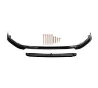 RevoZport Estilo Doble Labio alerón Delantero Divisor Negro Brillante plástico ABS aerodinámico Fuerza aerodinámica Parachoques Delantero Ajustable para MK7.5 R 2017 2020