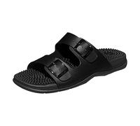 Revs - Lochy - Sandalias de masaje de reflexología con correa doble para hombre, Negro 41EU