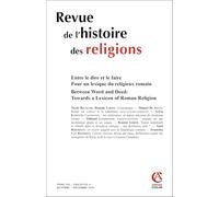 Revue de l'histoire des religions - Nº4/2025: Varia