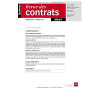 Revue des Contrats 01/2026